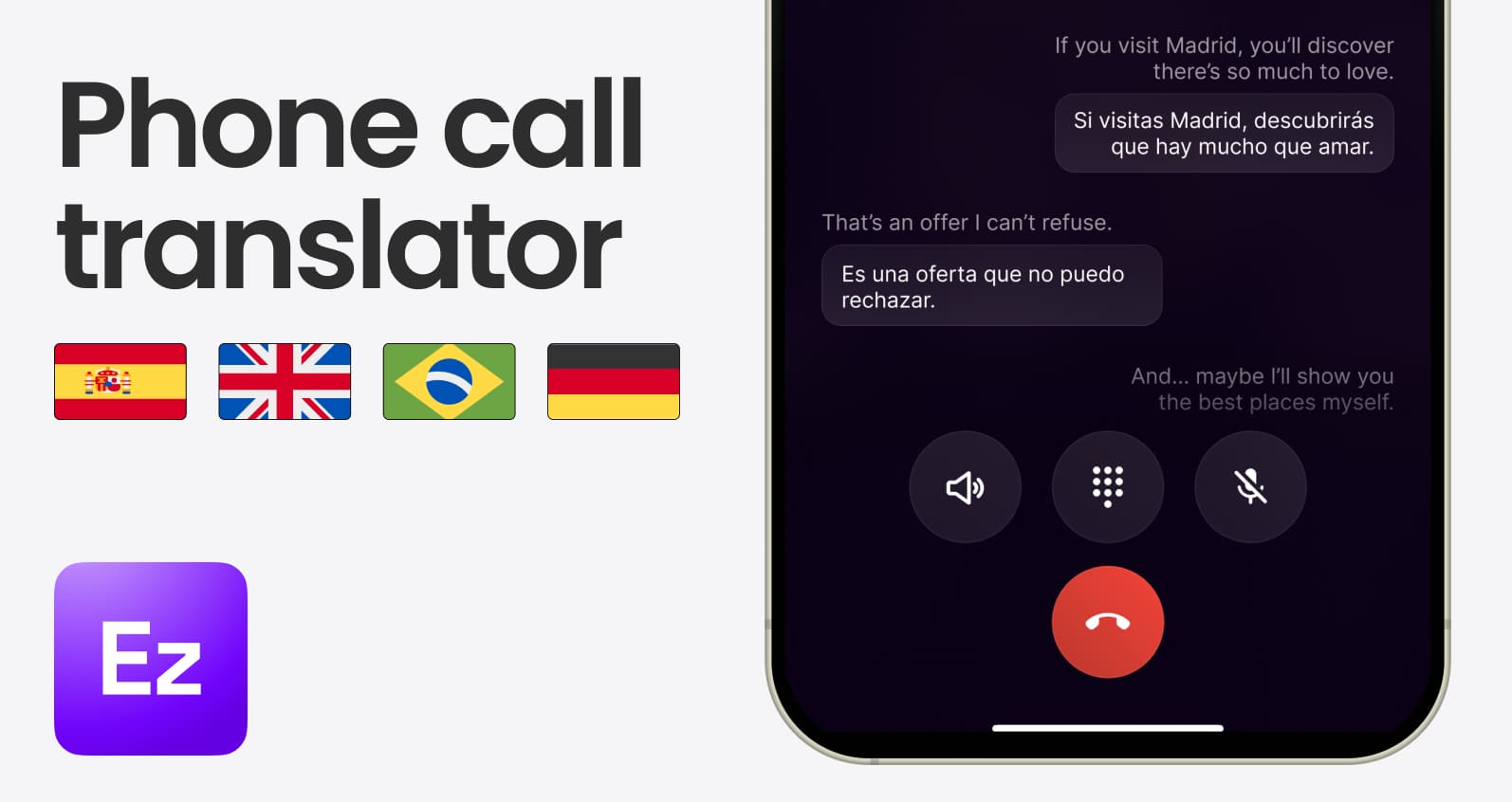 Real-Time Dutch Translation App for Phone Calls, Text & Voice Messaging ...